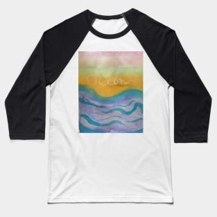 Ocean art journal page Baseball T-Shirt